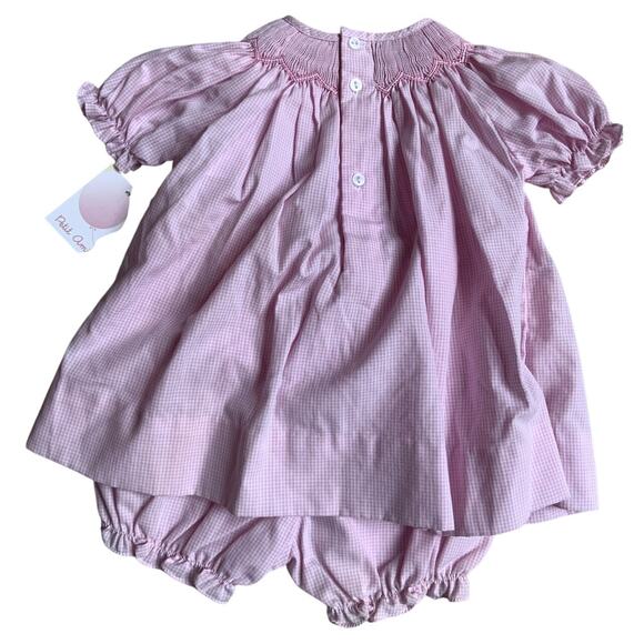 Petit Ami Pink smocked dress NWT size NB - Picture 3 of 3